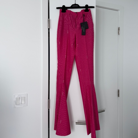 Versace Pants - Pink Versace Pants with silver stitching